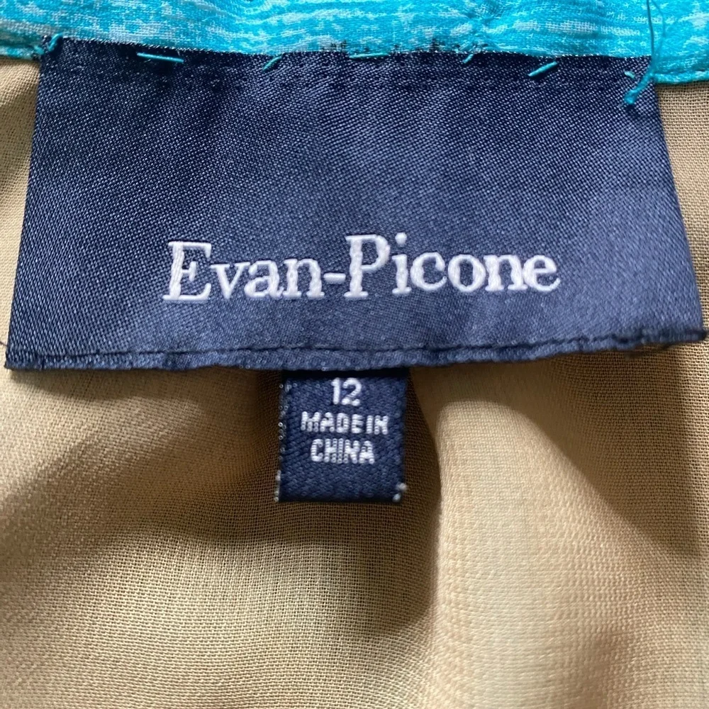 Evan Picone Blue Pleated MIDI Skirt for Resort Wear